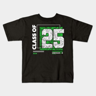 Class of 2025 Urban Streetwear // Graduation Class of '25 Green Kids T-Shirt